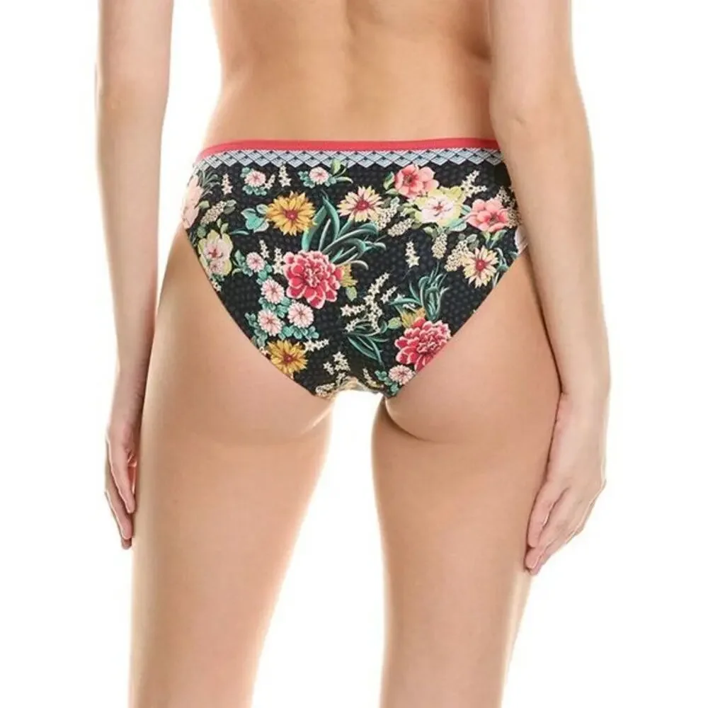 NWT Johnny Was Mia Floral Hipster Swim Bottom Size M